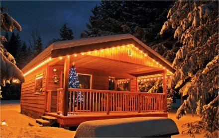 Zdj. 6. O tym, że użycie tradycyjnych choinkowych lampek to dobry sposób na ożywienie otoczenia, świadczy choćby koloryt nadawany posesjom w okresie Bożego Narodzenia.